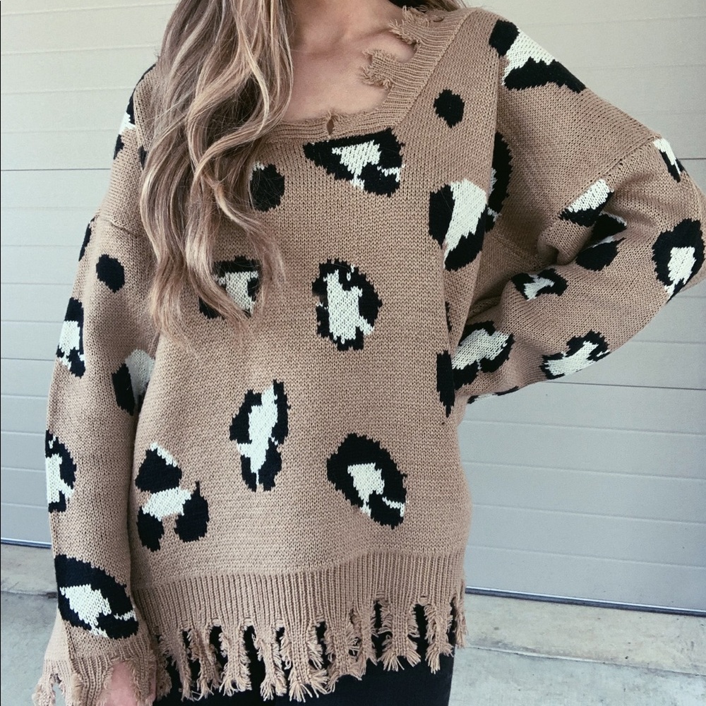 Cheetah Tear Sweater